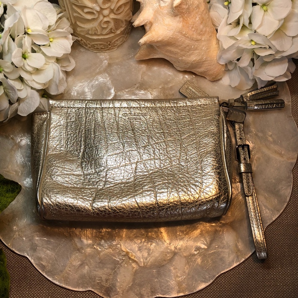 Coach “Silver” Wristlet